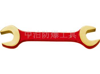 供应桥防防爆平把双头呆扳手，凹槽双呆，德标、英制双呆