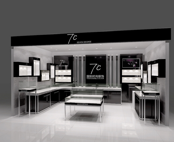 7度银饰展示柜1