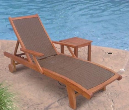 耐用实木沙滩椅，实木仿藤沙滩椅，最热销沙滩椅图片