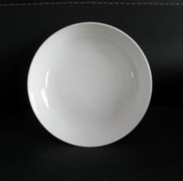 批发唐山骨质瓷餐具白瓷7.5寸饭盘，正品唐山骨瓷工厂出品