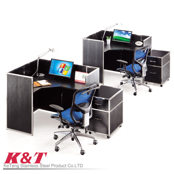 欧式时尚组合型不锈钢转角办公桌KT-ODSB1