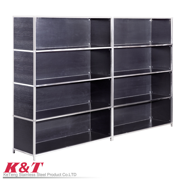 欧式时尚组合型不锈钢双排书柜文件柜展示柜KT-B2A