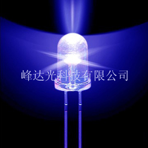 LED发光二极管F5mm圆头白发超亮蓝光插件灯珠
